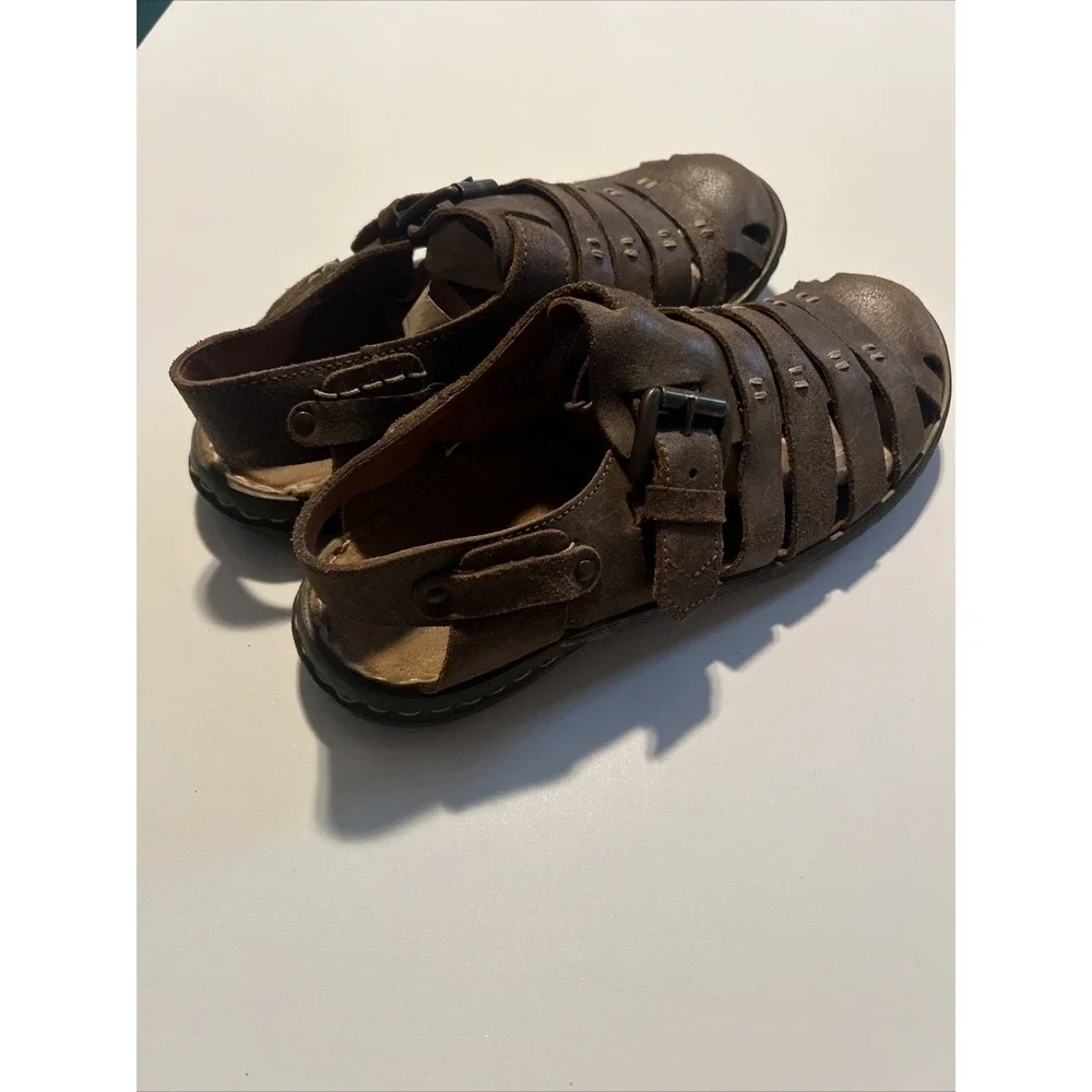 Josef Seibel mens Size 42 river sandals Brown 205693 Closed‎ Toe Leather